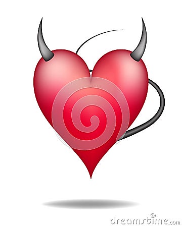 Devil heart Vector Illustration