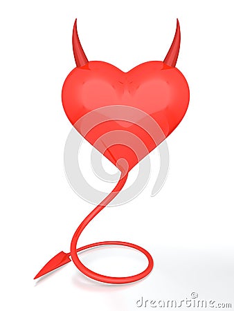 Devil heart Stock Photo