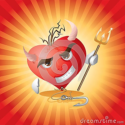 Devil Heart Vector Illustration