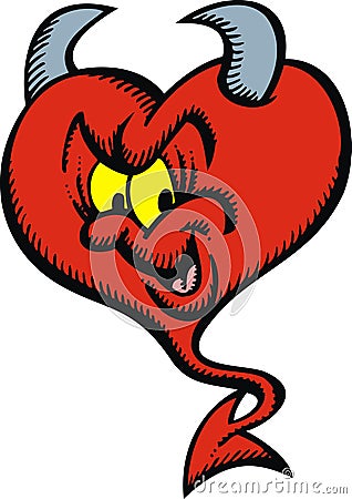 Devil heart Vector Illustration