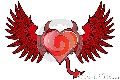 Devil Heart Vector Illustration