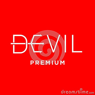 Devil hell initial logo icon design Cartoon Illustration