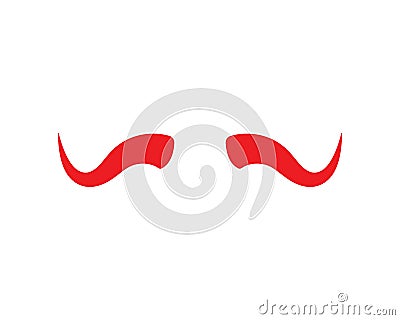 devil horn,animal horn logo icon vector Vector Illustration