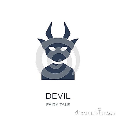 Devil icon. Trendy flat vector Devil icon on white background fr Vector Illustration