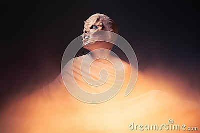Devil from inferno. Hell and Fire. Stock Photo