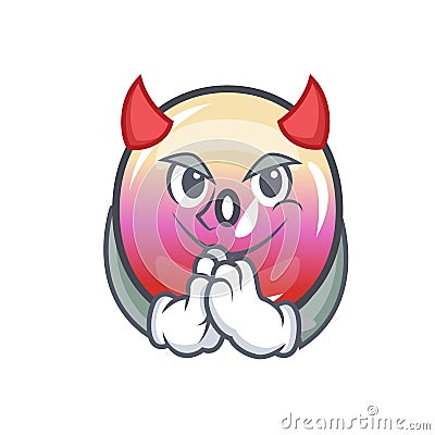 Devil jelly ring candy mascot cartoon Vector Illustration