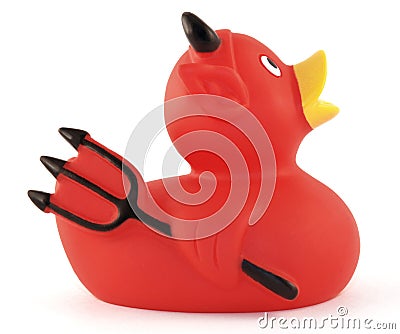 Devil Rubber Ducky Editorial Stock Photo