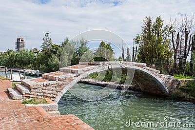 Devil's Bridge at Torcello, Venice Stock Photo