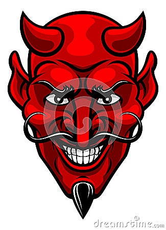 Devil Sports Mascot Vector Illustration