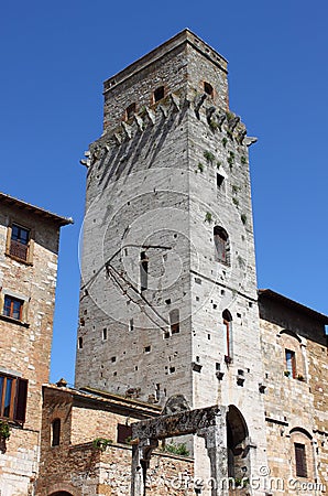 Devil Tower in San Gimignano Stock Photo