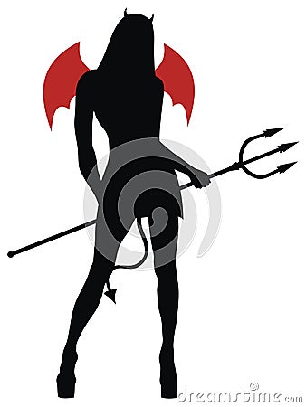 Devil woman Vector Illustration