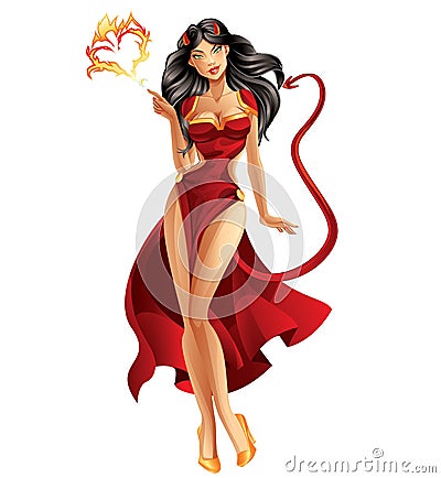 Devil Woman Vector Illustration