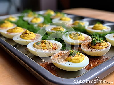 Deviled Eggs Stock Photo