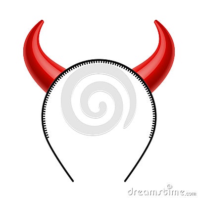 Devils horns head gear Vector Illustration