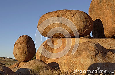 The Devils Marbles reserve. Stock Photo