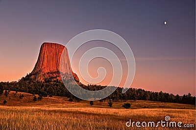 Devils Tower National Monument, Wyoming, USA Stock Photo