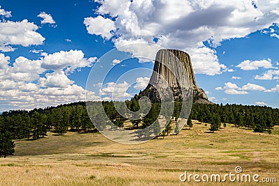 Devils Tower Wyoming Stock Photo