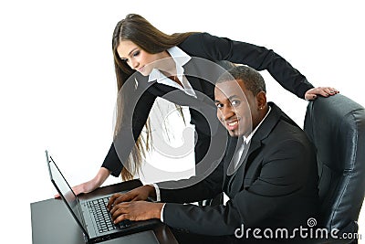 Devious Co-Worker Stock Photo