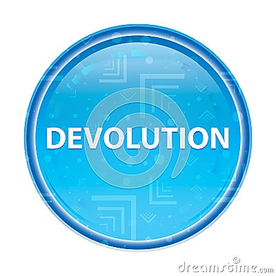 Devolution floral blue round button Stock Photo