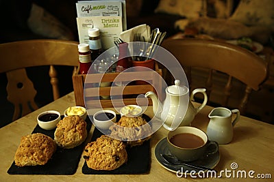 Devon cream tea Delicious Stock Photo