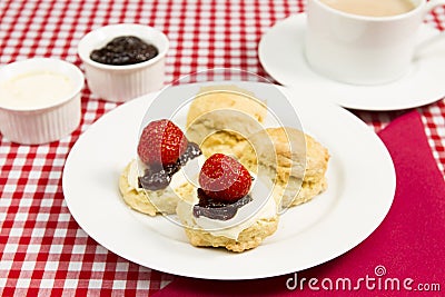 Devon cream tea Stock Photo