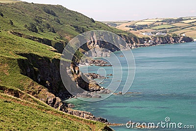 Devon Rocky Coast Stock Photo