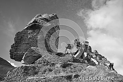 Devonian Limestone Rock outcrop Stock Photo