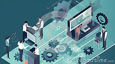 DevOps continuous integration continuous delivery automat generative AI Stock Photo