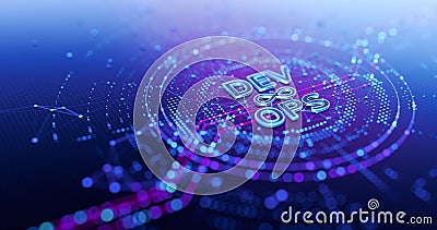 DevOps Dev Ops software development digital icon Stock Photo