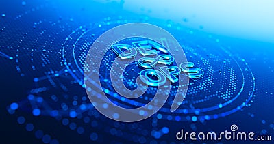 DevOps Dev Ops software development digital icon Stock Photo