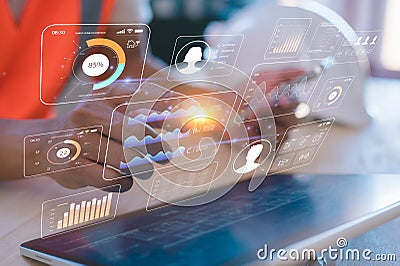 DevOps engineer in Digital transformation technology strategy of business processes and data Stock Photo