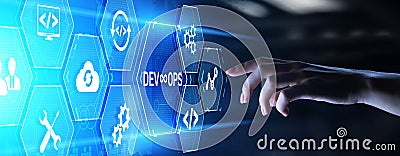 DevOps Methodology Development Operations agil programming technology concept Stock Photo