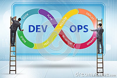 DevOps software development IT concept Stock Photo