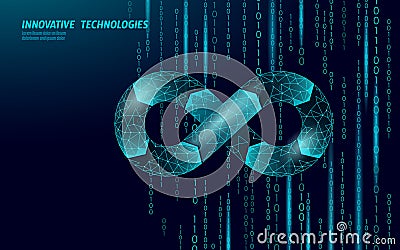 Devops software development operations infinity symbol. Programmer administration system life cycle quality. Coding Vector Illustration