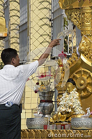 Botatung Pagoda - Yangon - Myanmar (Burma) Editorial Stock Photo