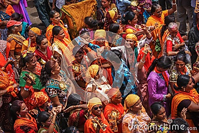 Devotees of Hindu Religious Parade Editorial Stock Photo