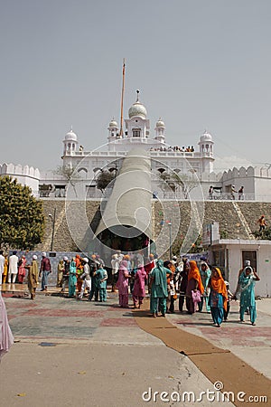 Devotees at a Historic Shrine in Punjab, India Editorial Stock Photo