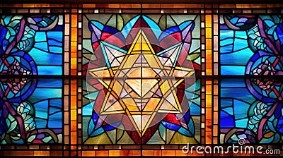 devotion judaism star of david Cartoon Illustration