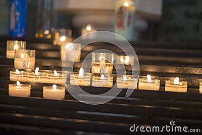 Devotional candles Stock Photo