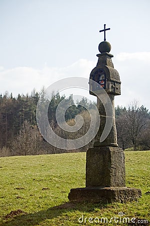 Devotional pillar Stock Photo