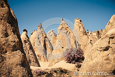 Devrent mountain valley in Cappadocia landscape Stock Photo