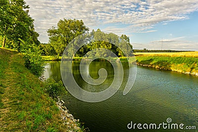 Dew pond near village of Krasova Stock Photo