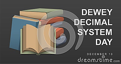 Dewey Decimal System Day background Vector Illustration