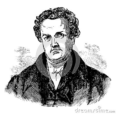 DeWitt Clinton vintage illustration Vector Illustration