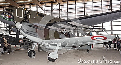 Dewoitine D.520- French fighter of the Second World War1940 in Editorial Stock Photo