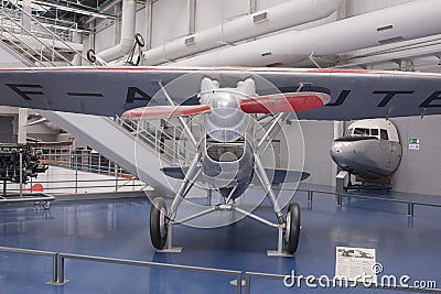 Dewoitine D.530 & x28;1937& x29; in the Museum of Astronautics and Aviati Editorial Stock Photo