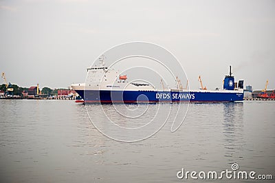 DFDS ship BOTNIA SEAWAYS in Klaipeda harbor Editorial Stock Photo