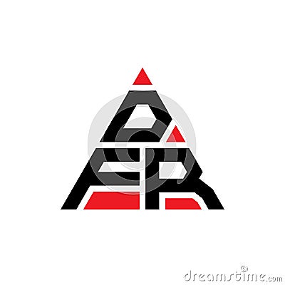 DFR triangle letter logo design with triangle shape. DFR triangle logo design monogram. DFR triangle vector logo template with red Vector Illustration