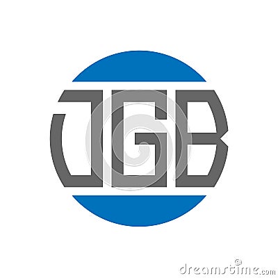 DGB letter logo design on white background. DGB creative initials circle logo concept. Vector Illustration