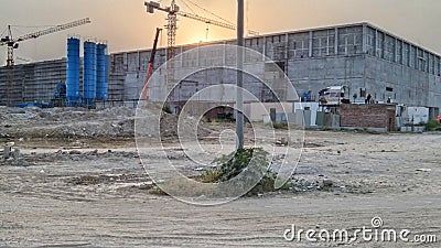 DHA Lahore under construction building Editorial Stock Photo